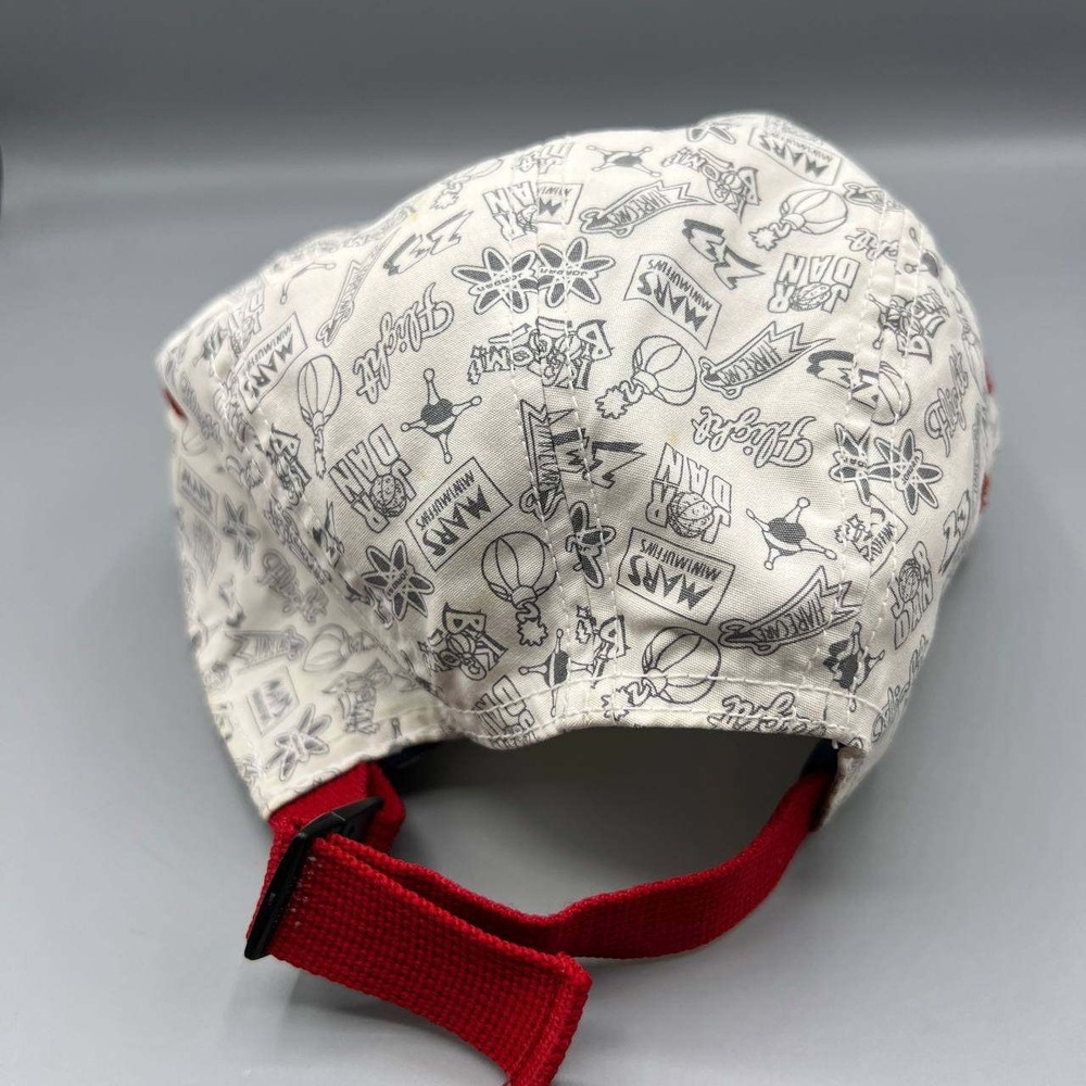 Air Jordan 5 Panel Hat Men White All Over Print Logo Jumpman Strap Back Cap - Picture 5 of 8